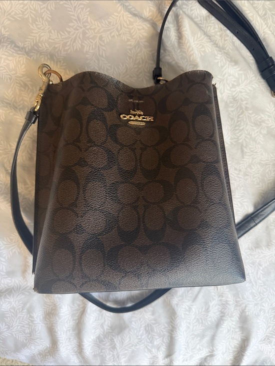 Coach Handbags - Coach Signature Small Bucket Crossbody - Brown/Black